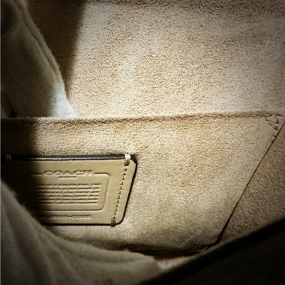 Coach Brown and White Satchel with Leopard Accents - Picture 10 of 16